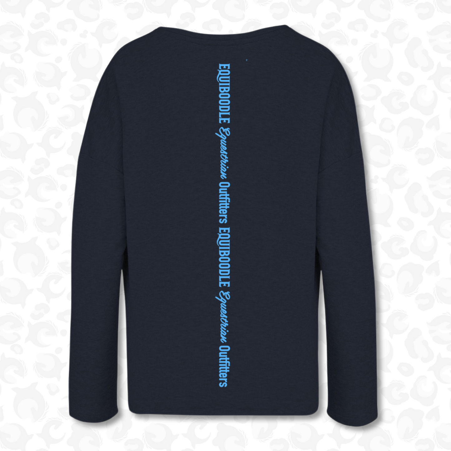 Equiboodle Babs Jumper Navy / Neon Blue Back Design