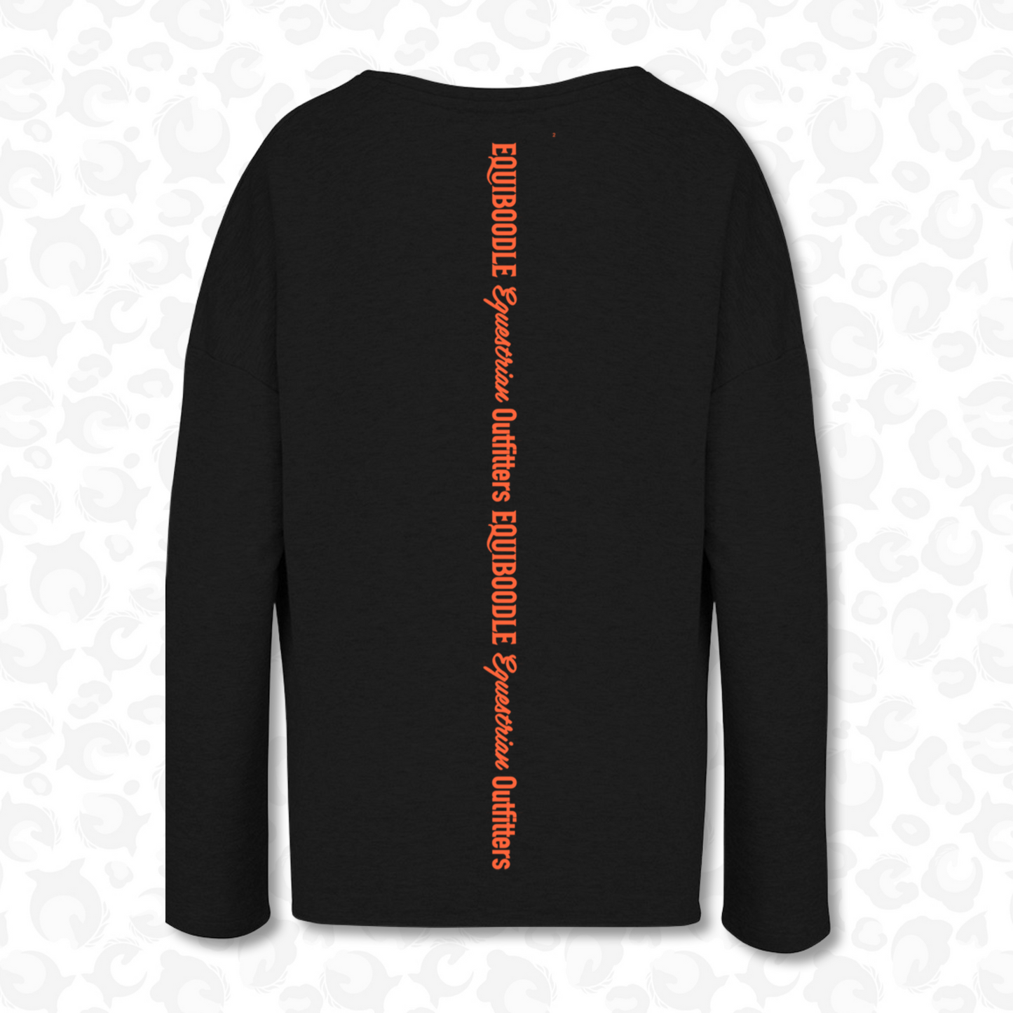 Equiboodle Babs Jumper Black / Neon Orange Back Design
