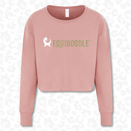 Cropped Sweater - Blush Pink / Champagne Glitter