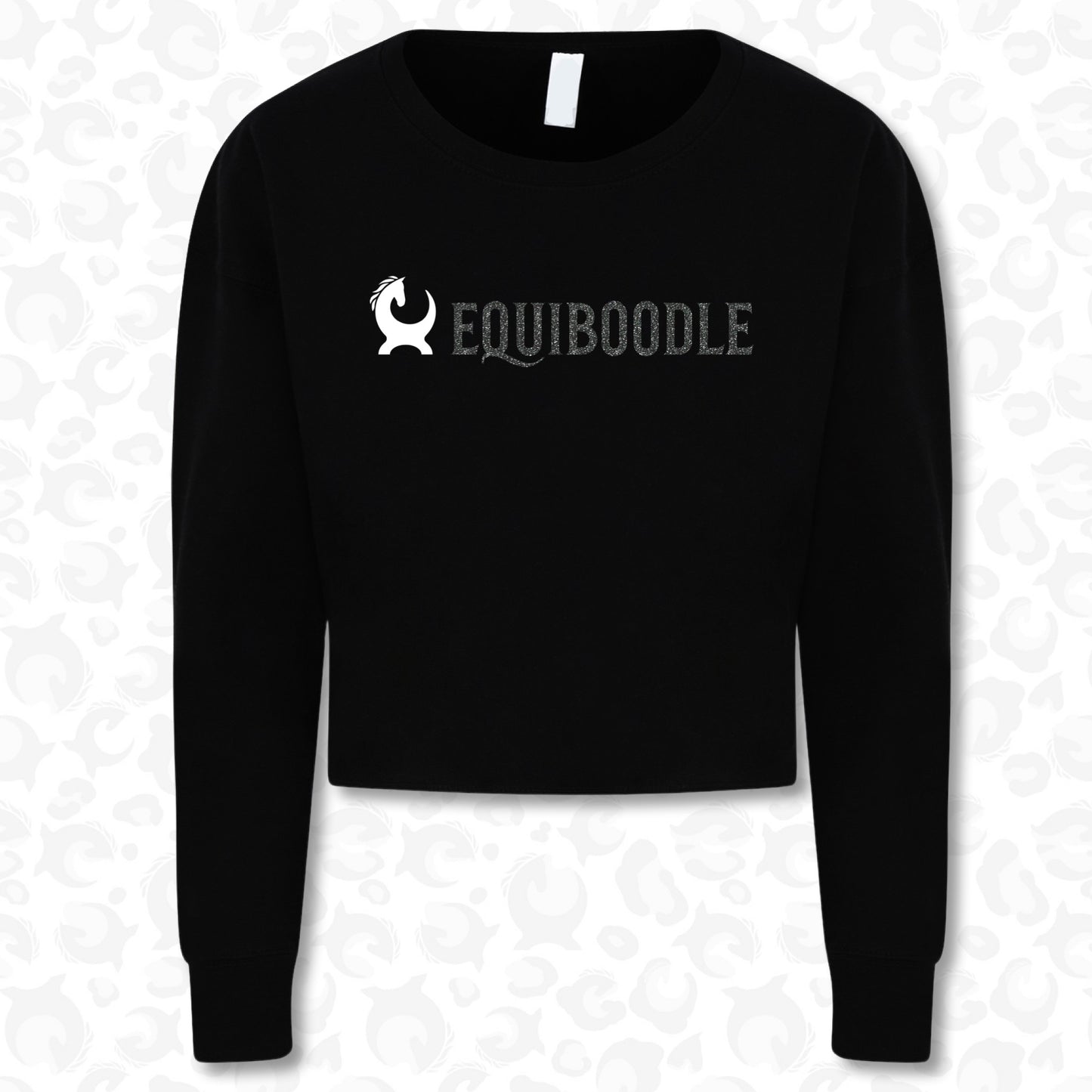 Cropped Sweater - Black / Silver Glitter