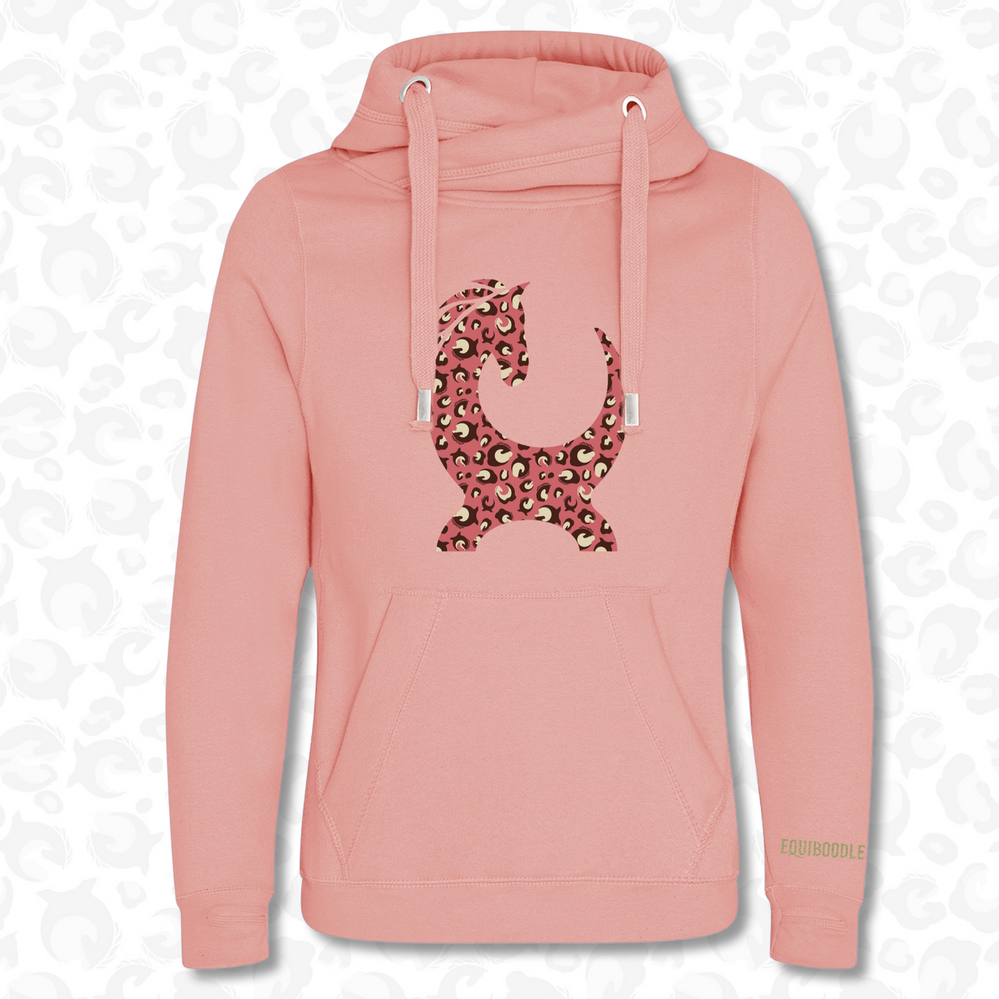 Vixen Cowl Neck Jumper Blush Pink / Spring Leopard