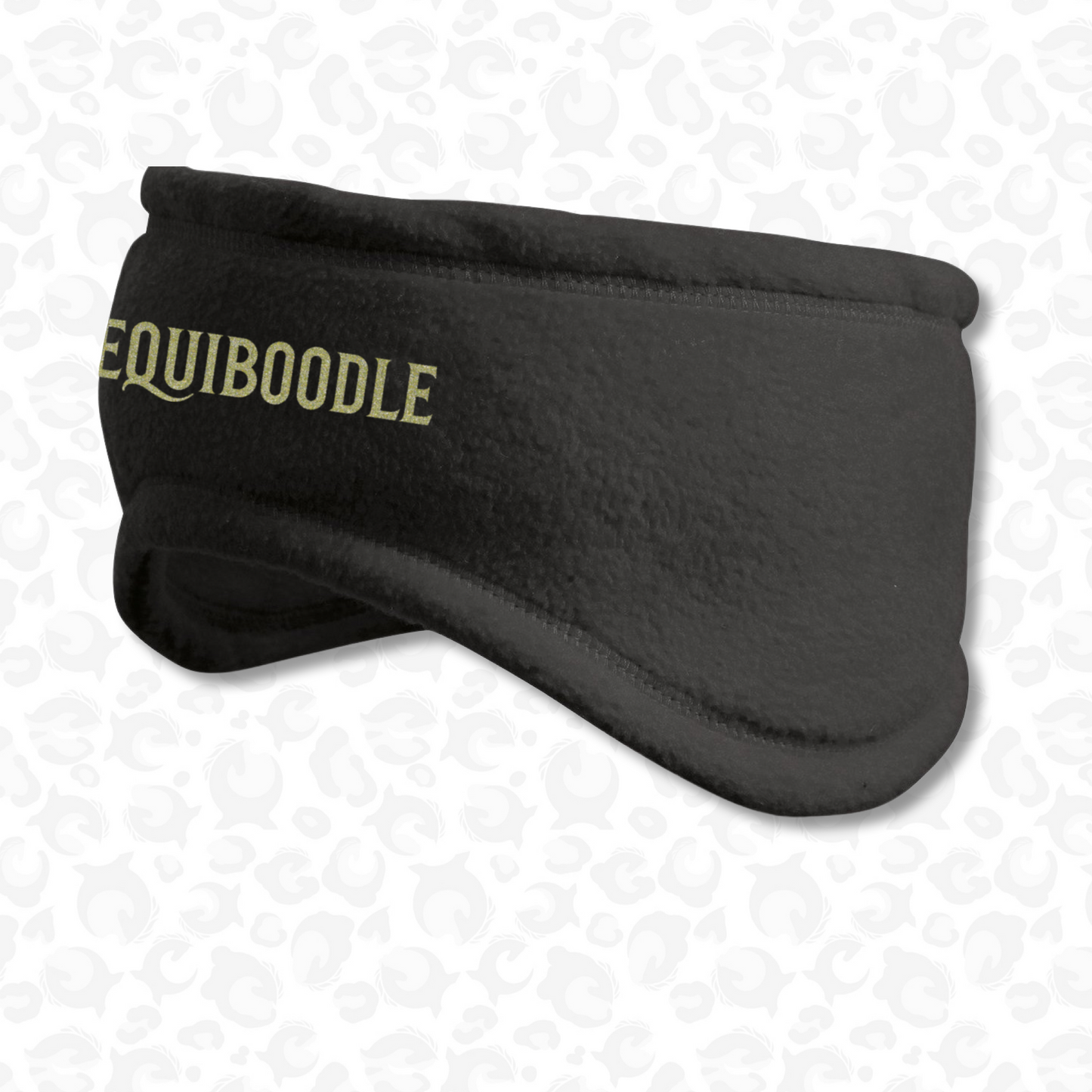 Equiboodle Fleece Headband Ear Warmer Black Champagne