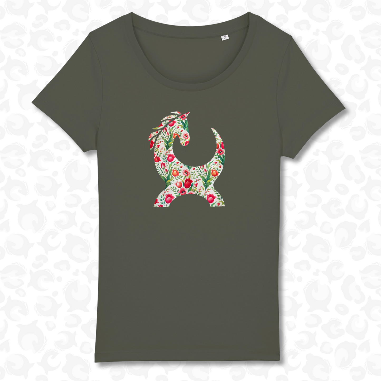 Supastar Tee - Khaki Flowers 2XL