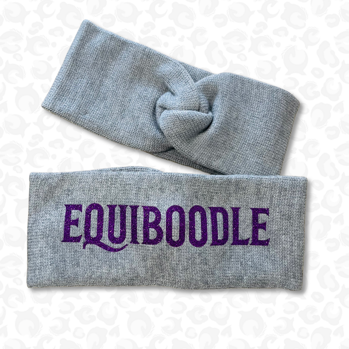 Equiboodle Headband – Grey & Purple Sparkle
