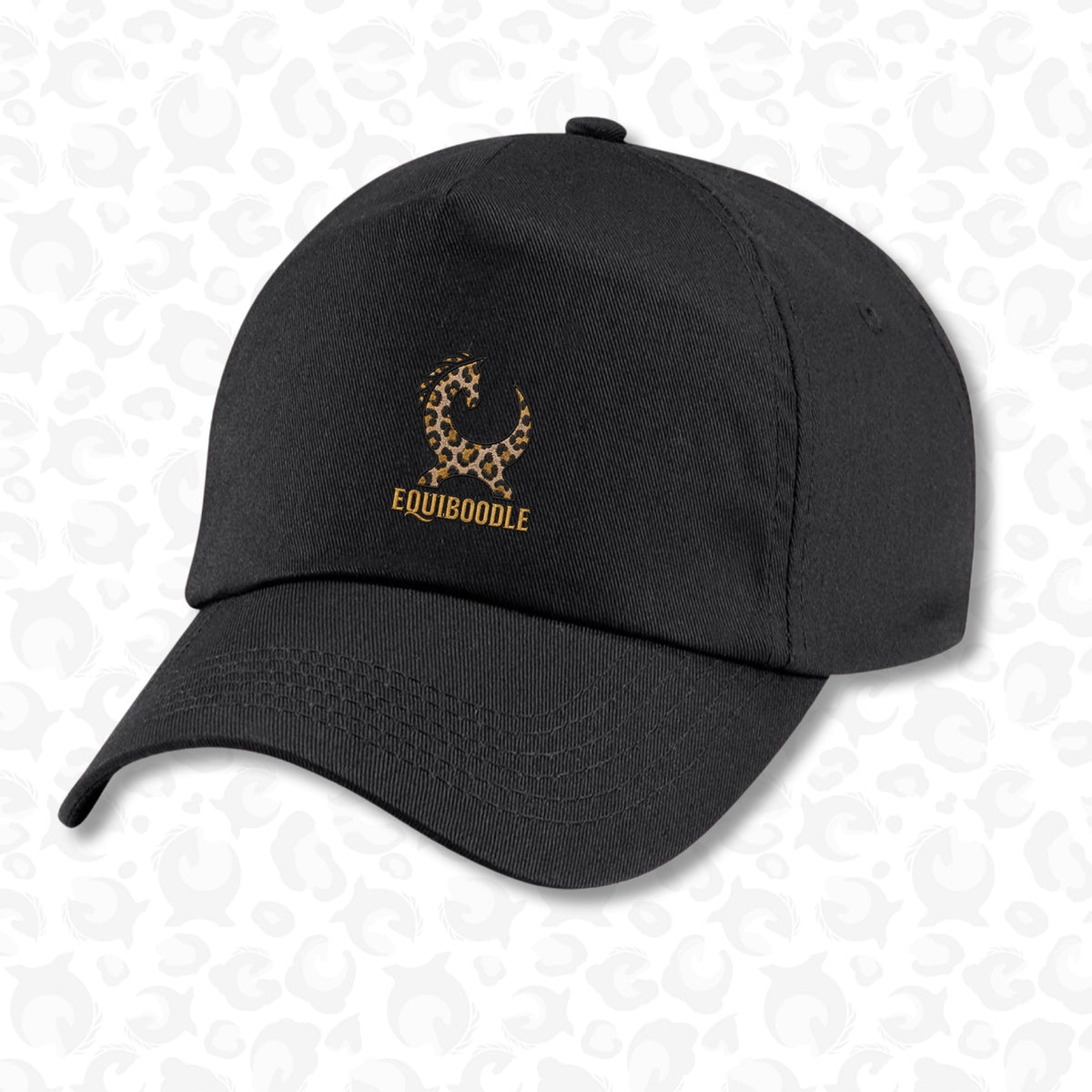 Equiboodle Leopard Logo Cap in Black