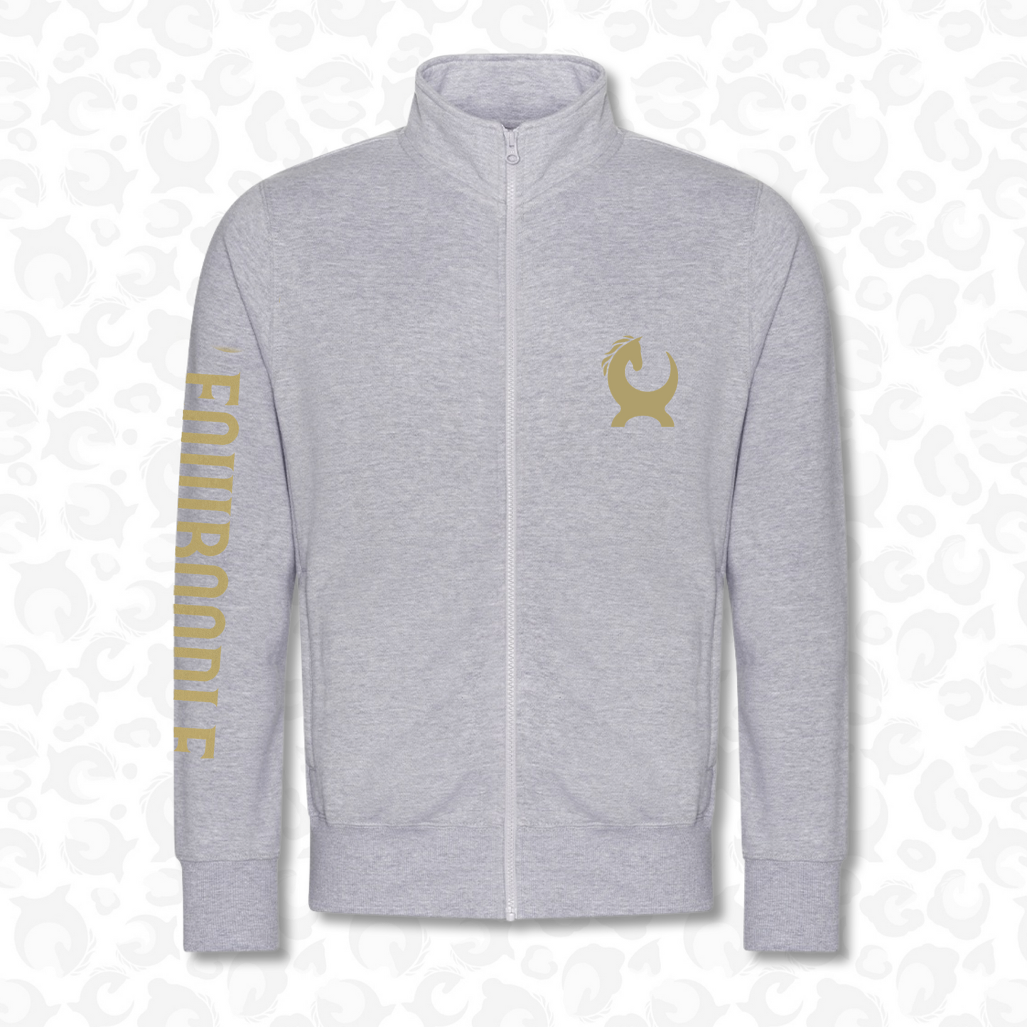 Equiboodle Charlie Zip Up Sweater - Grey Team EQ