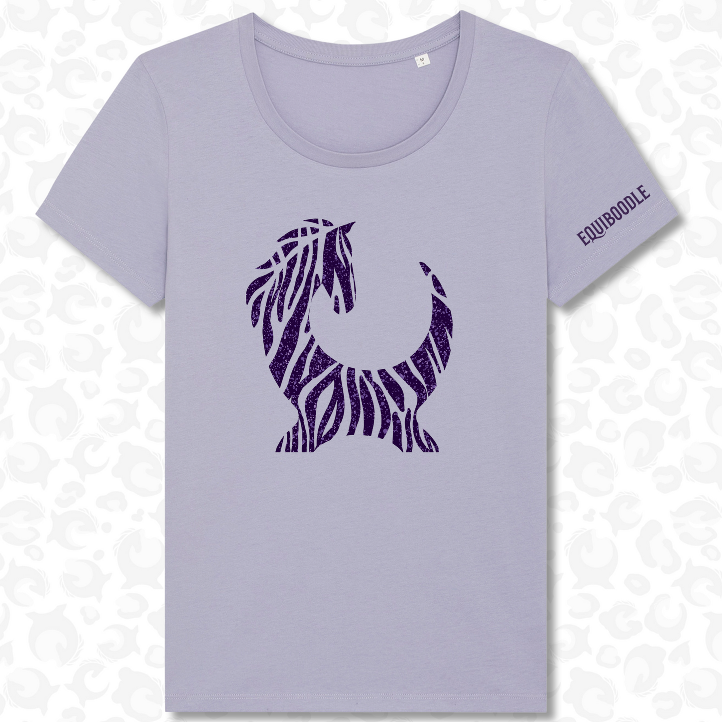 Equiboodle Supastar Tee - Zebra Lavender/Purple Sparkle