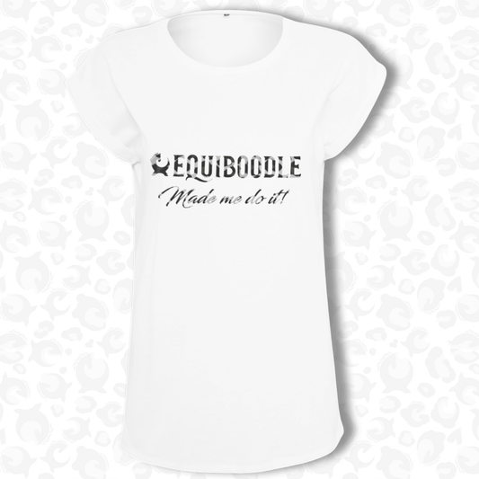 Equiboodle Made Me Do It - Hotshot Tee White Silver Leopard