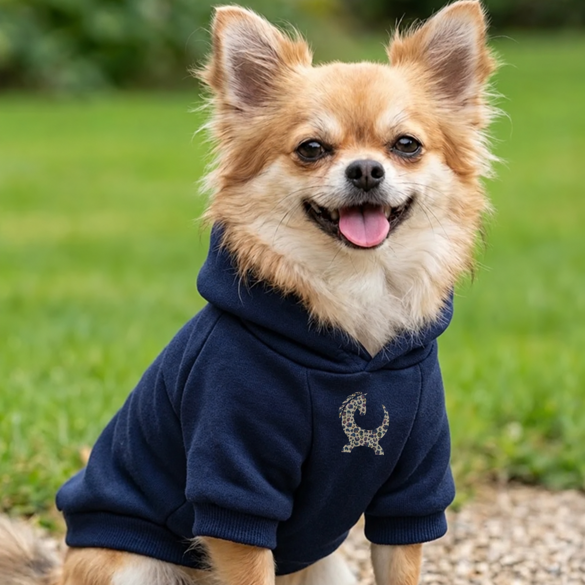 Boodle Pooch Hoodie – Navy Halloween Leopard