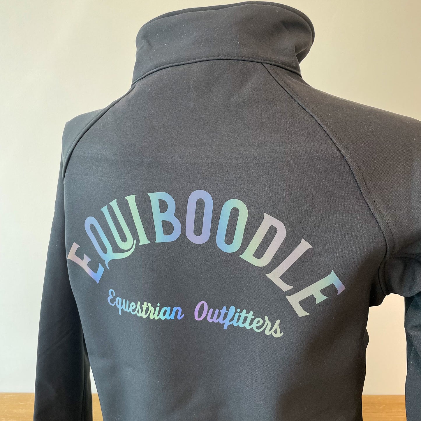 Equiboodle Softshell Jacket - Black/Rainbow Reflective