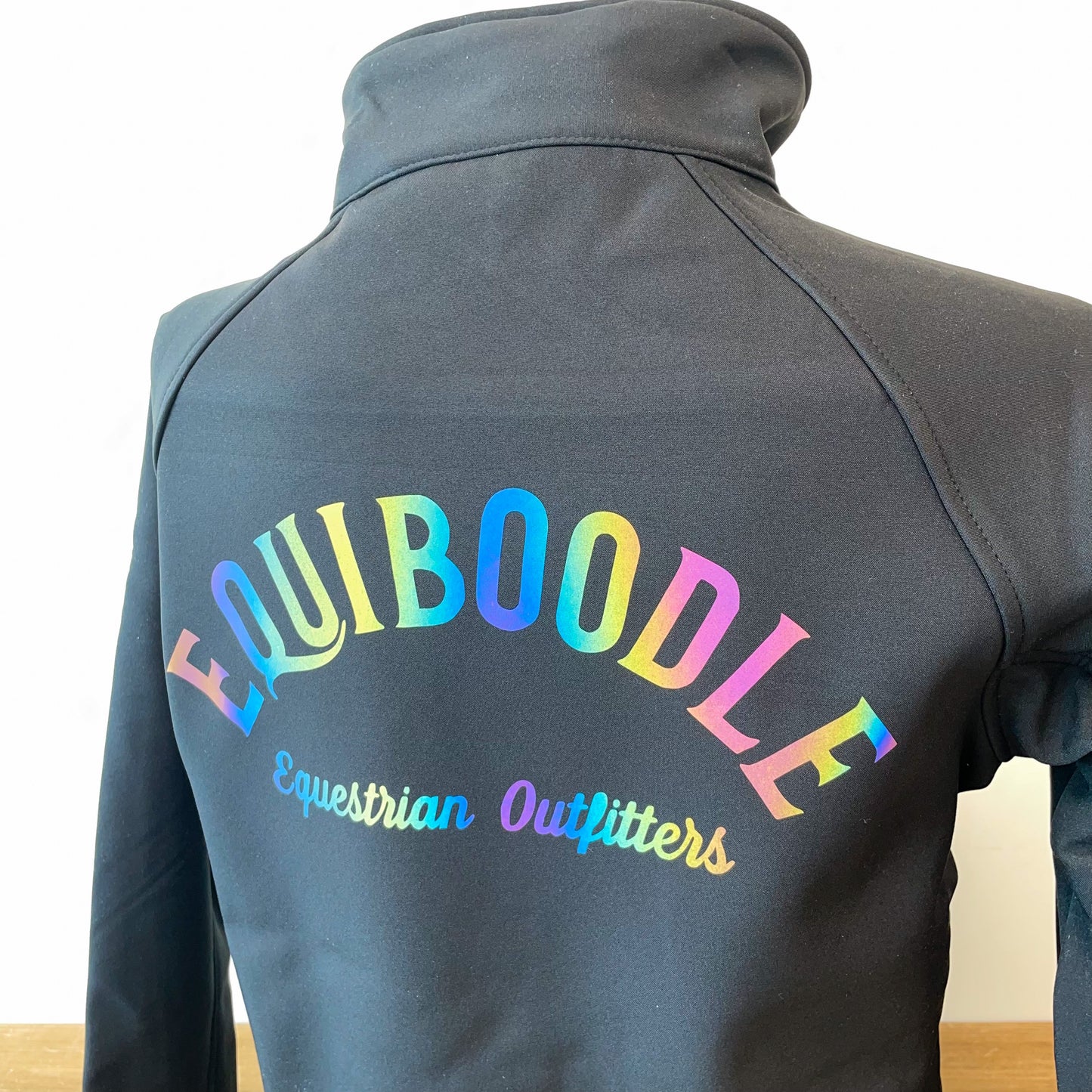 Equiboodle Softshell Jacket - Black/Rainbow Reflective