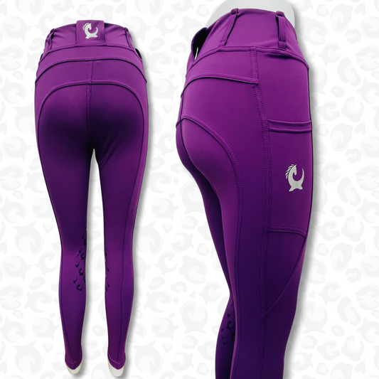 Training Tights - Knee Patch  - Amethyst