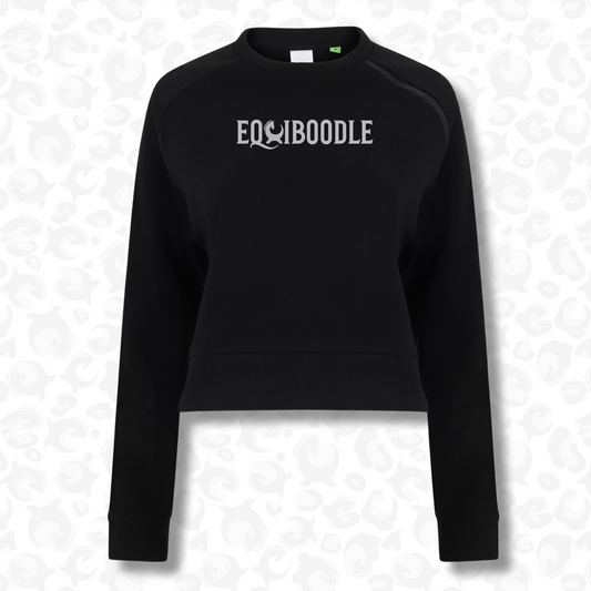 Stride Crop Sweater - Black