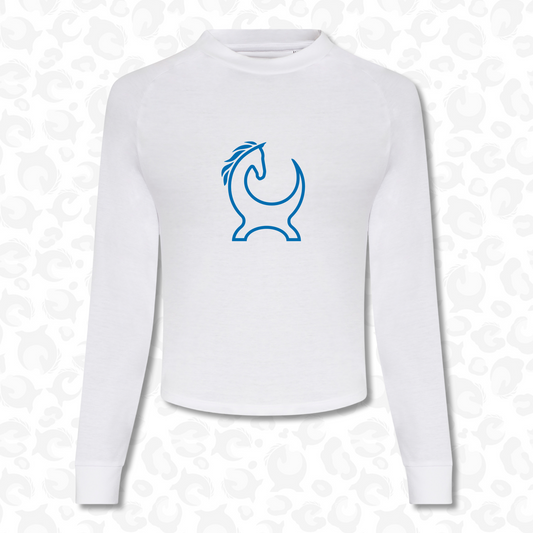 Crossover Top - White/Blue