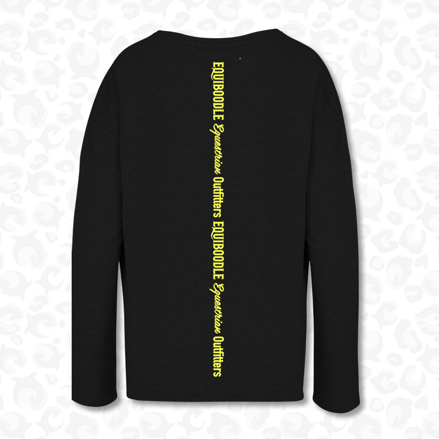 Equiboodle Babs Jumper Black / Neon Yellow Back Design