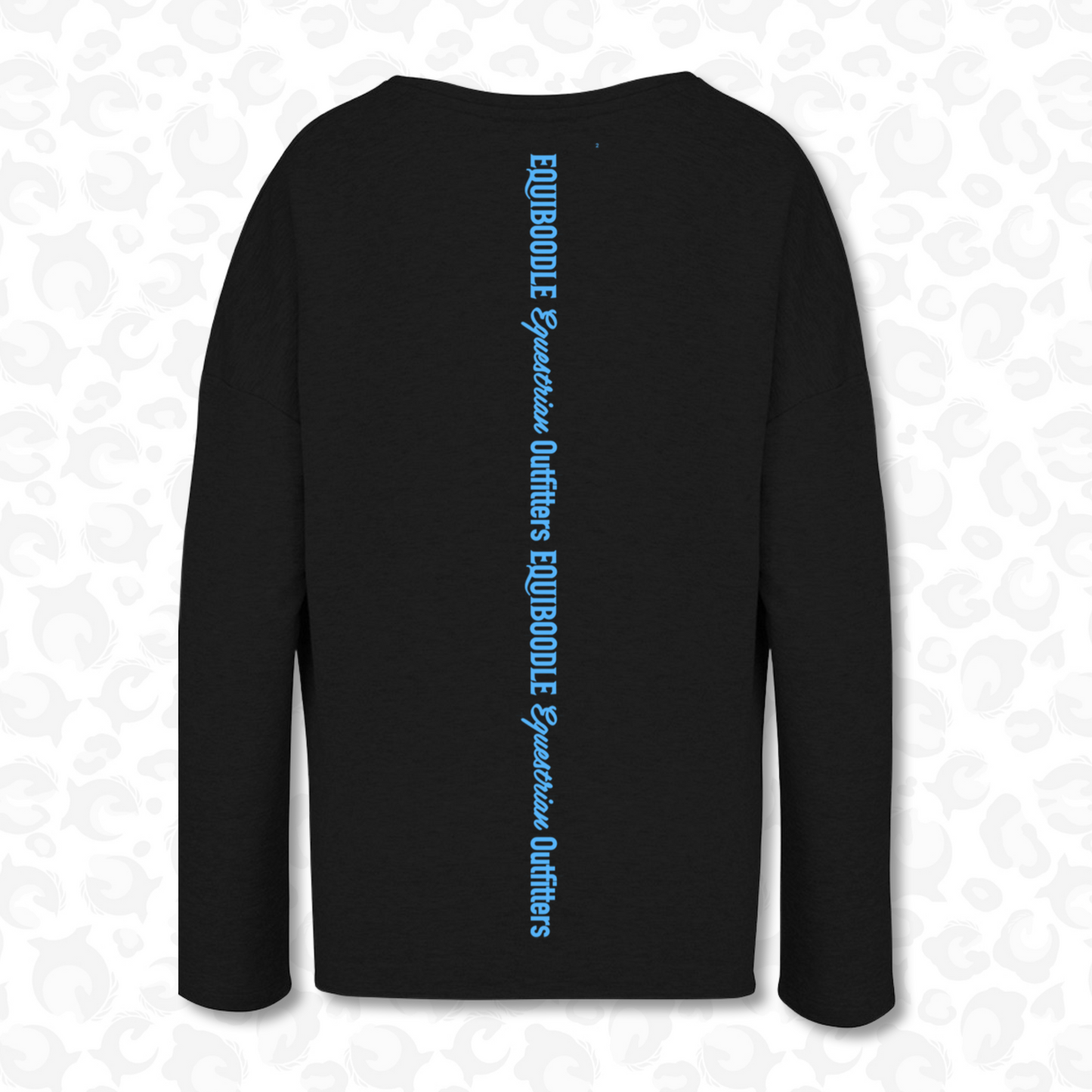 Equiboodle Babs Jumper Black / Neon Blue Back Design