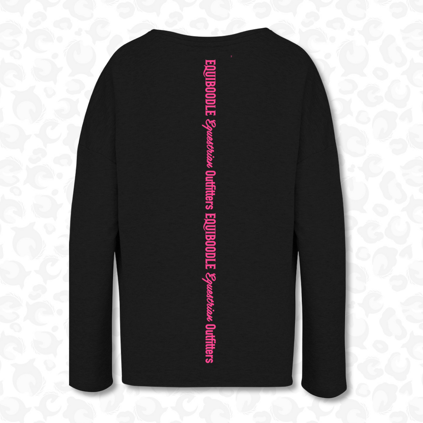 Equiboodle Babs Jumper Black / Neon Pink Back Design