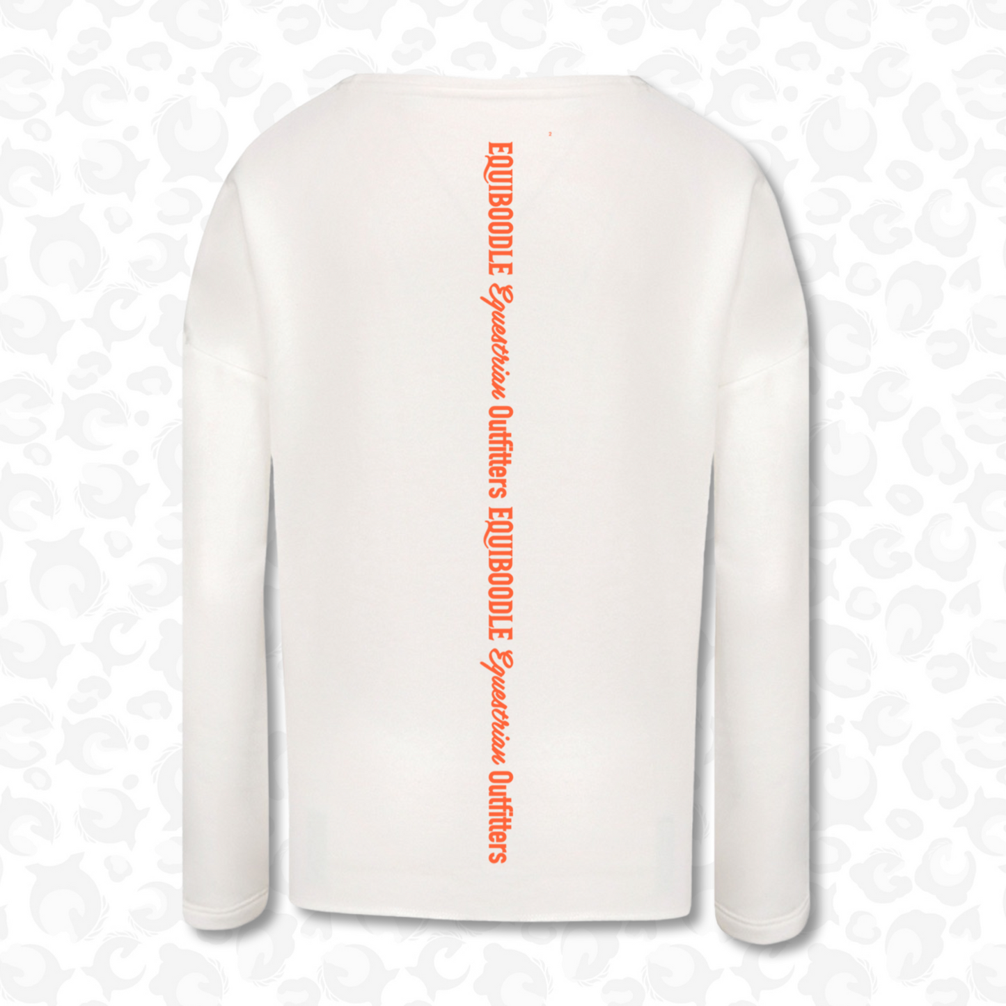 Equiboodle Babs Jumper White / Neon Orange Back Design
