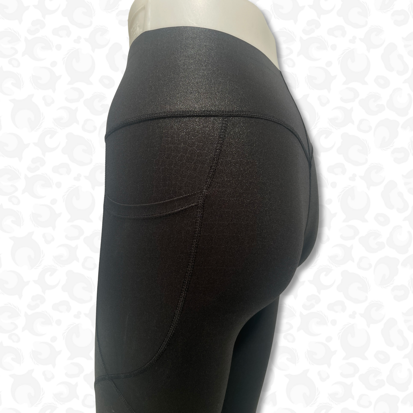 Equiboodle Flexicise Tights Black Embossed