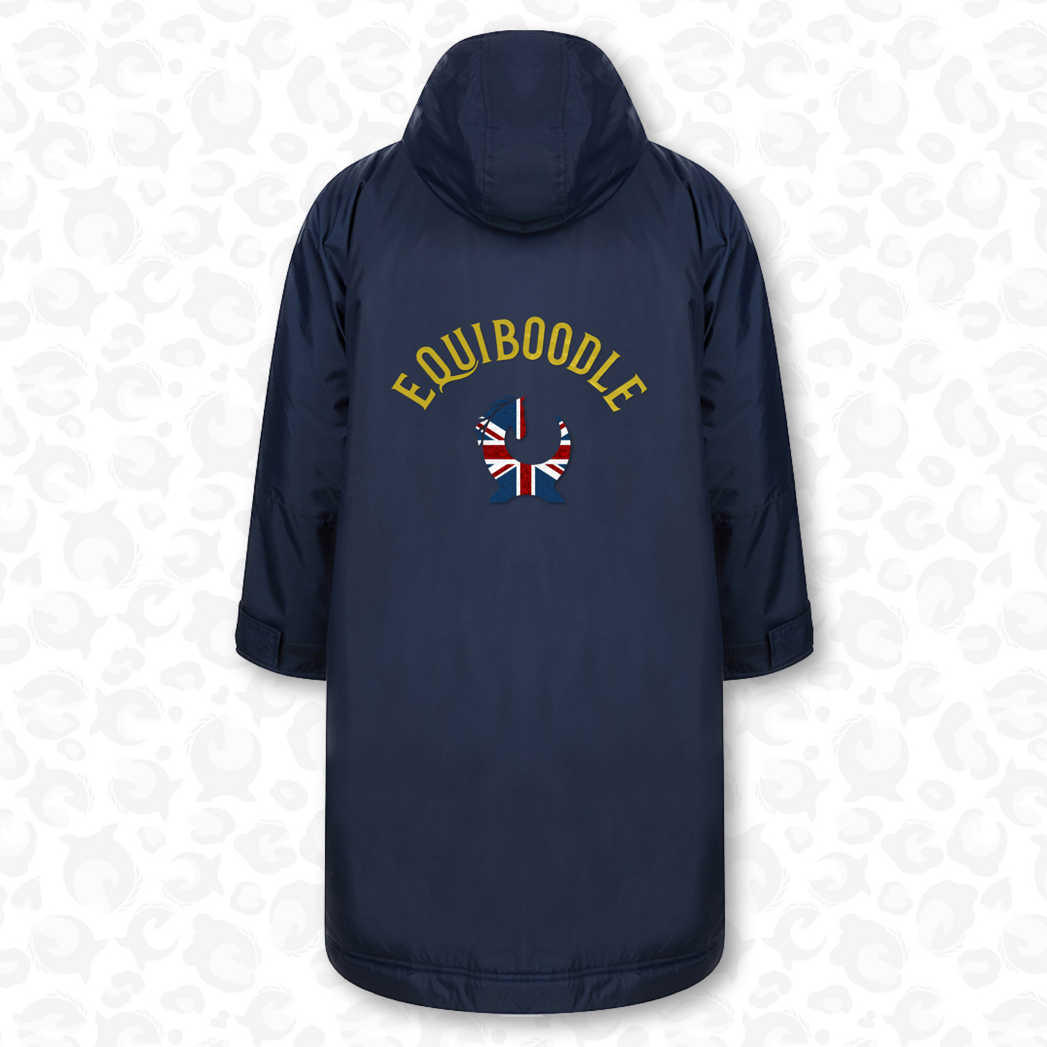 Equiboodle Ringside Robe Navy/Gold One Size