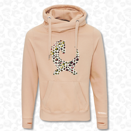 Vixen Cowl Neck Jumper Pumpkin  / Winter Leopard