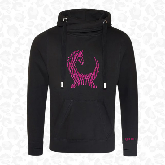 Equiboodle Vixen Zebra Black/Pink Sparkle