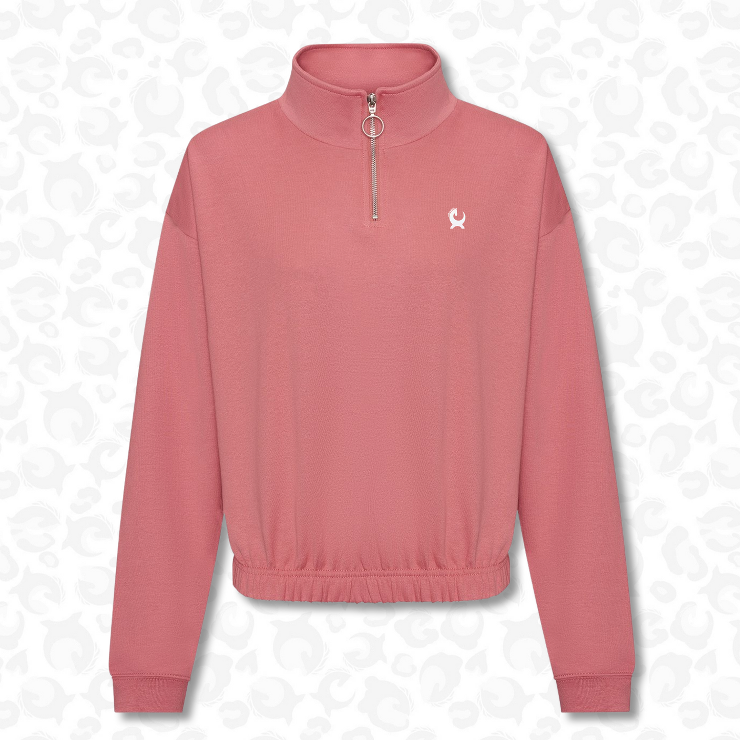 1/4 Zip Sweater - Blush Pink