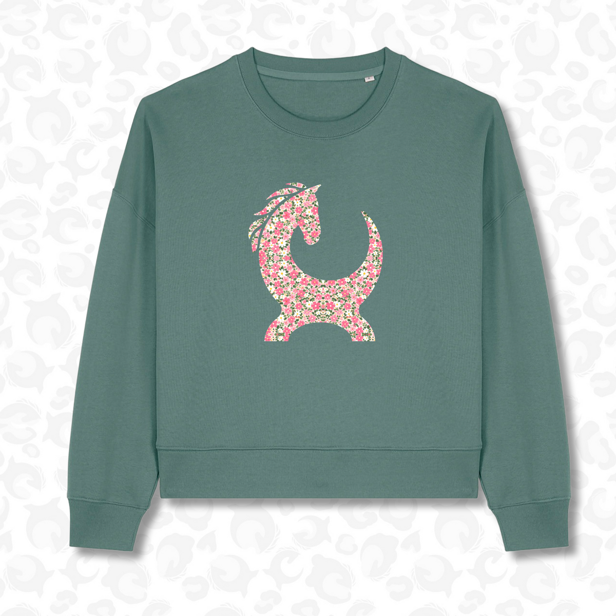 Equiboodle Amour Crew sweatshirt in Seagrass