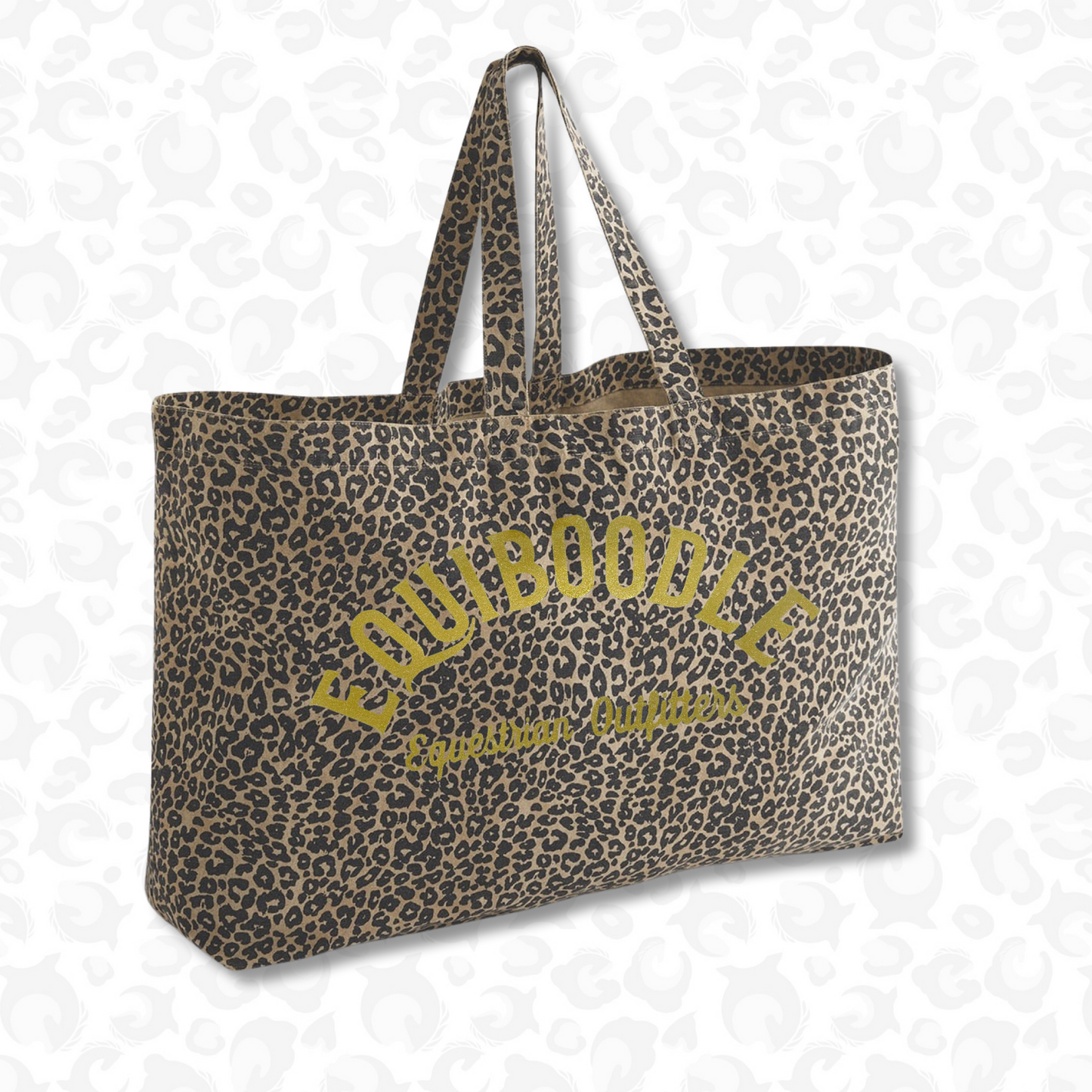 Wildside Leopard Oversized Tote - Gold