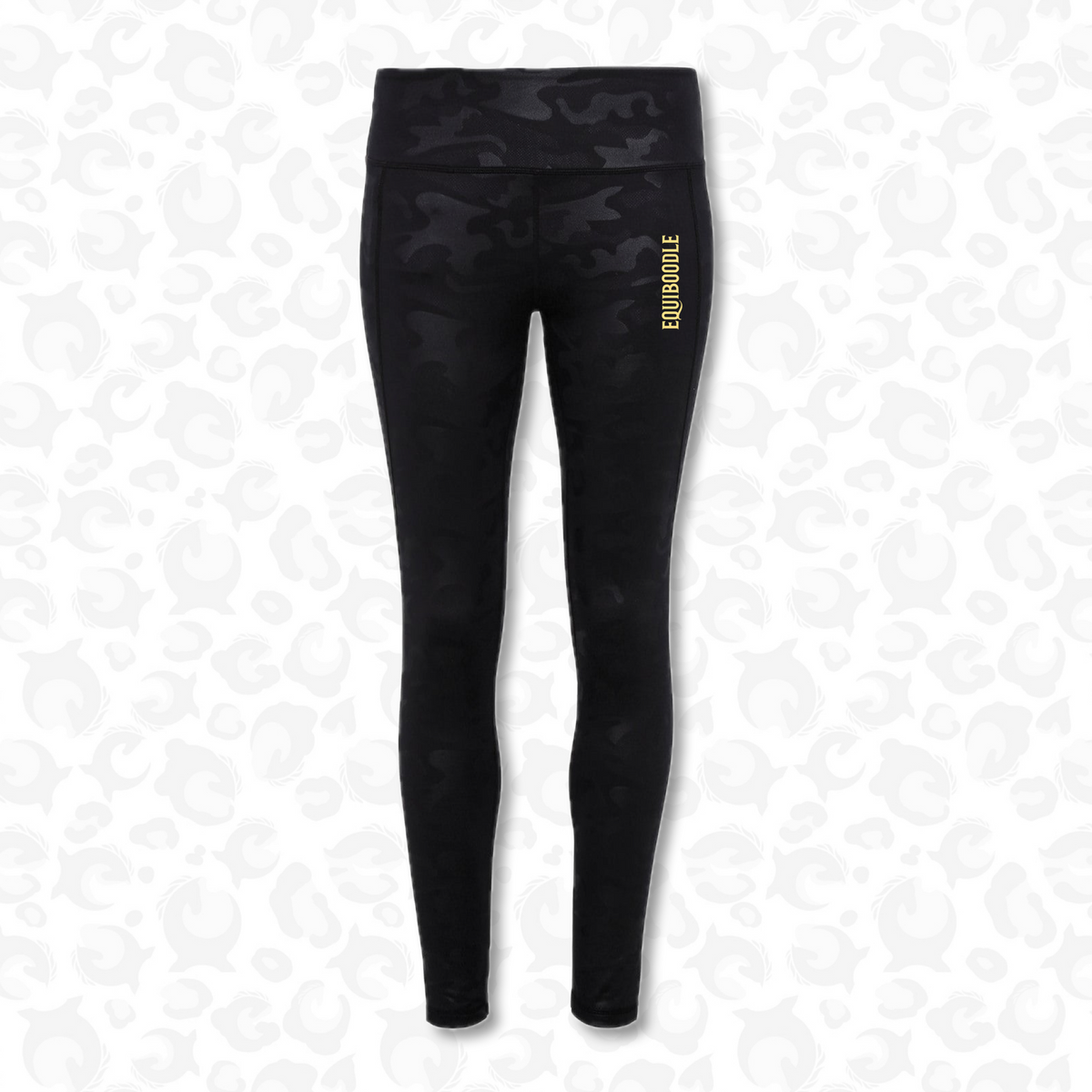 Glowstride Camo Tights - Reflective Gold