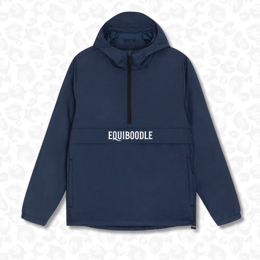 Equiboodle Boodlebreaker Jacket in Navy with white Equiboodle logo