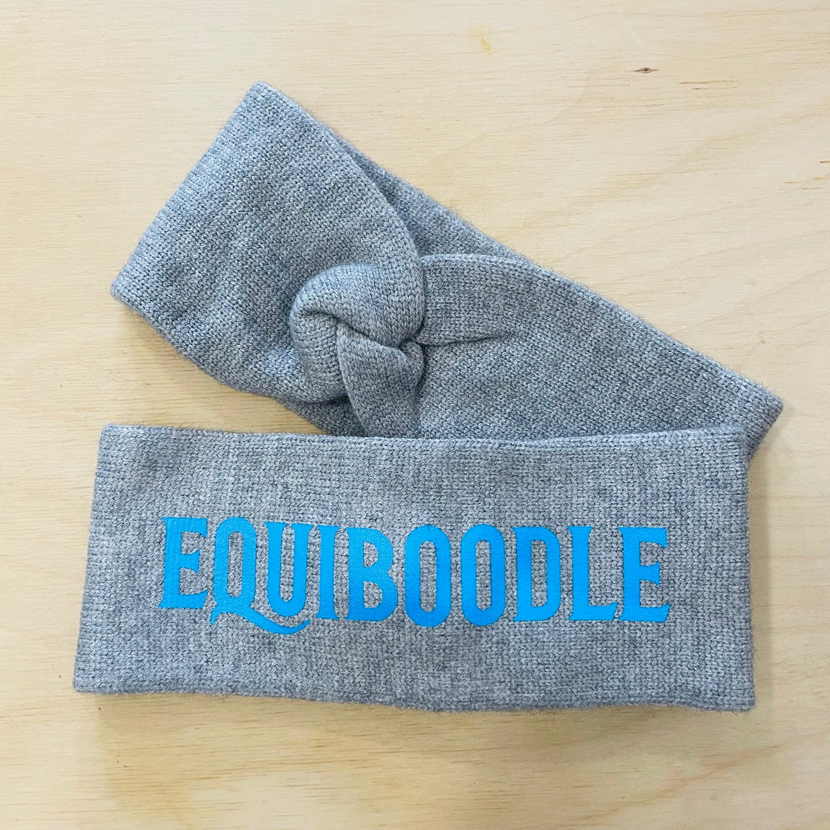 Grey and electric blue Equiboodle headband