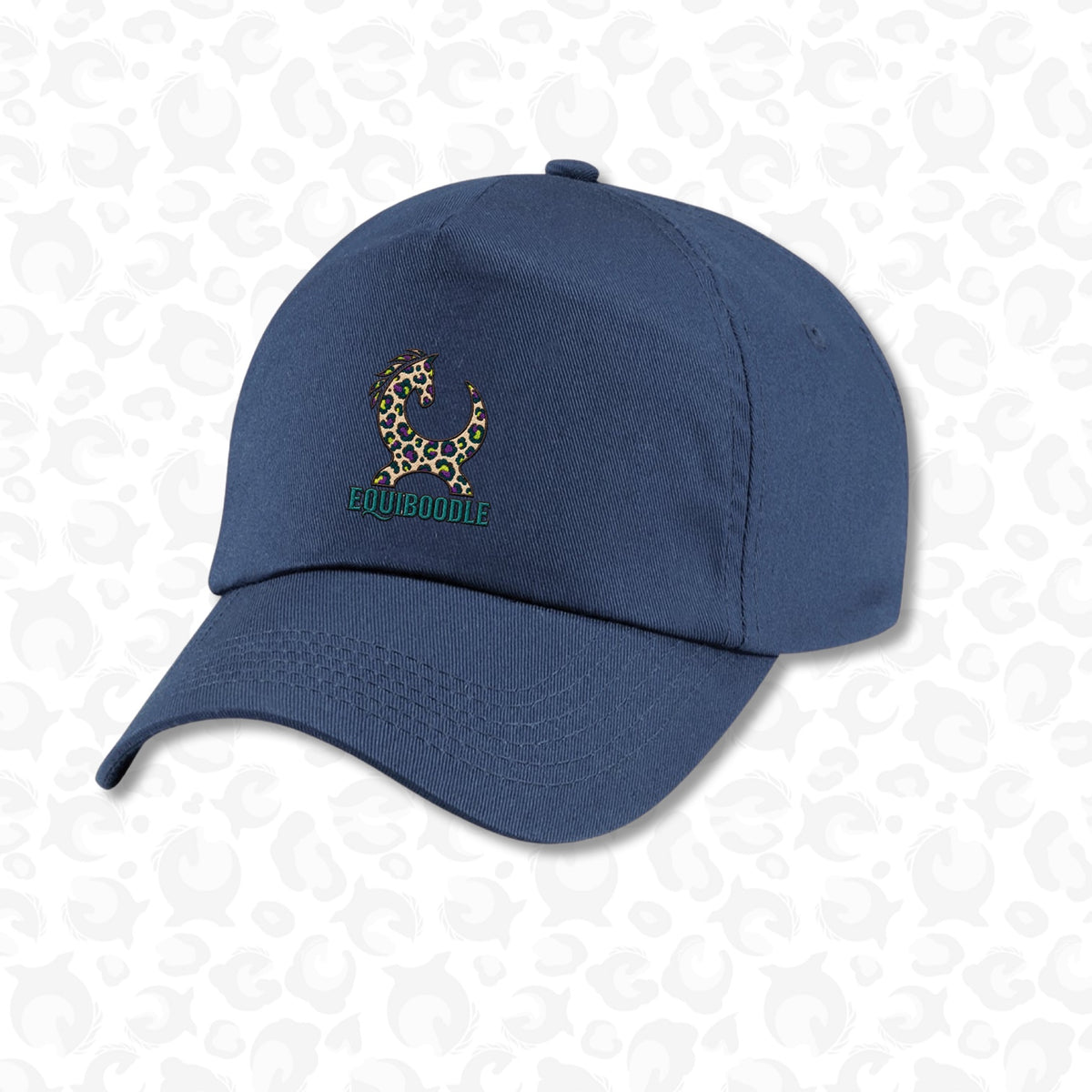 Equiboodle Leopard Logo Cap in Navy
