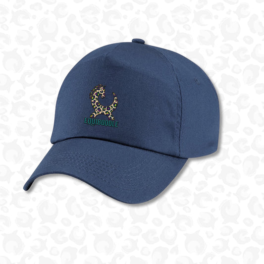 Equiboodle Leopard Logo Cap in Navy