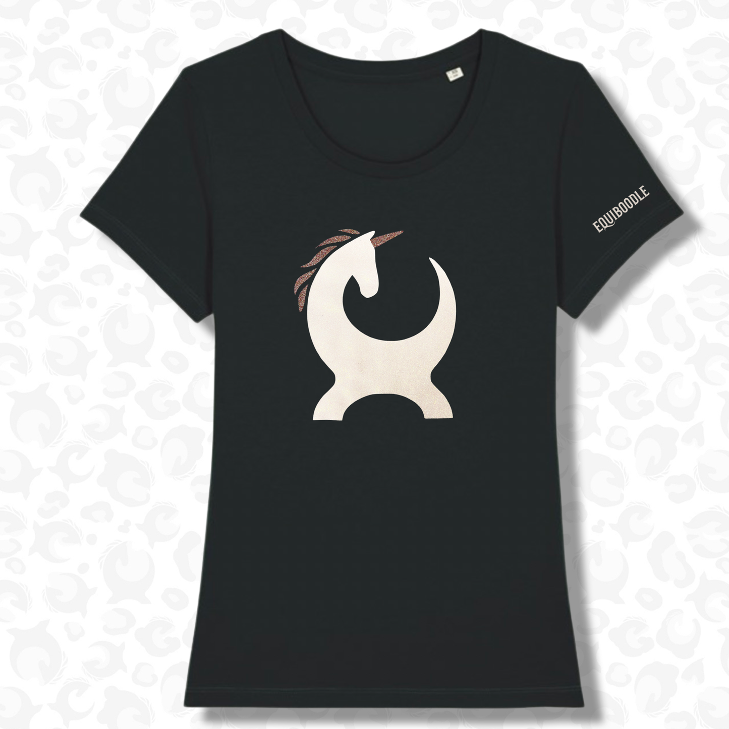 Equiboodle Supastar Tee - Black Unicorn