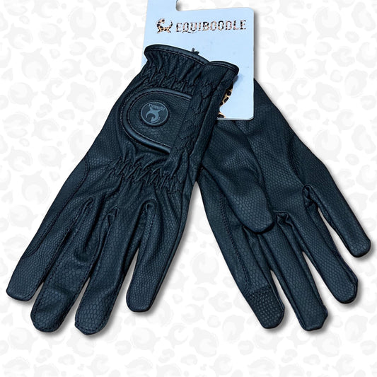 Equiboodle Classic Grip Riding Gloves - Black