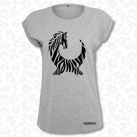 Equiboodle Hotshot T Shirt - Zebra Grey/Matt Black