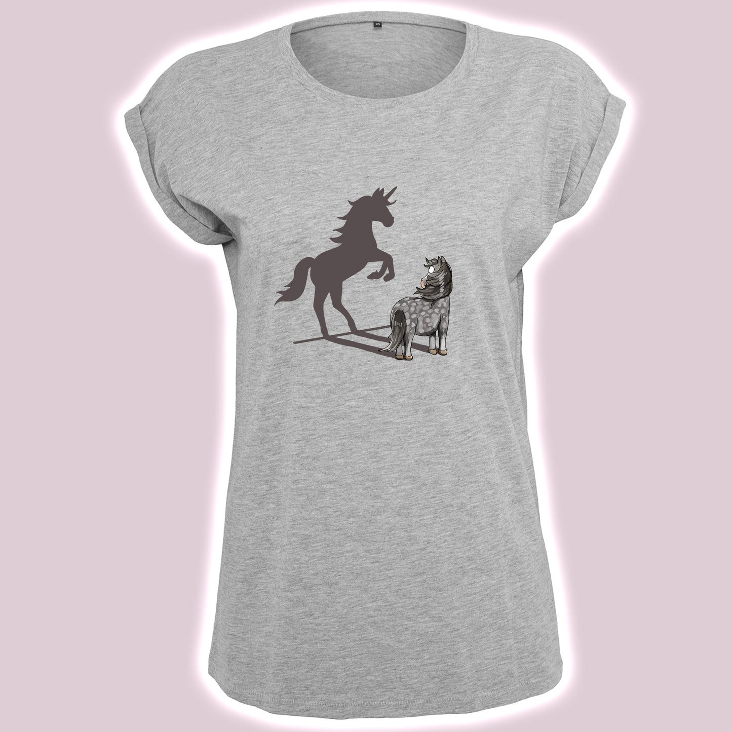 Equiboodle Emily Cole Hotshot T Shirt - Believe In Yourself - Dapple Grey
